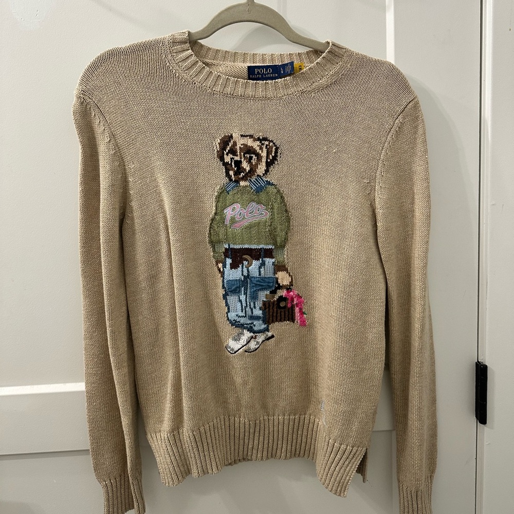 Polo Ralph Lauren Beige Bear Sweater